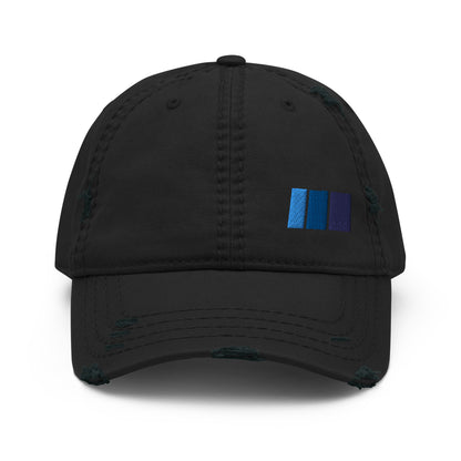 Distressed Retro Vintage Blue Toyota Racing Stripes Hat