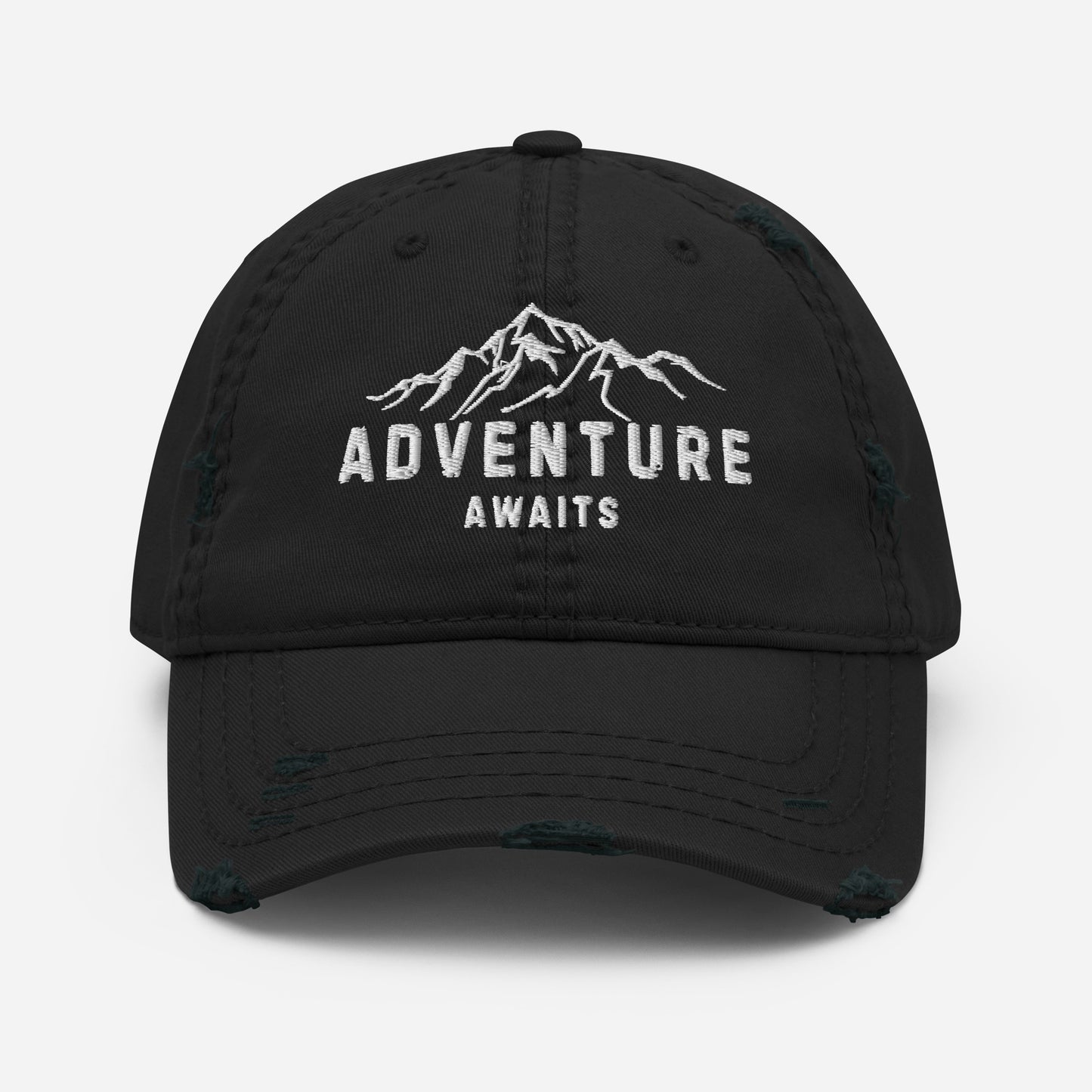 Adventure Awaits Mountain Distressed  Hat