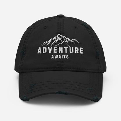 Adventure Awaits Mountain Distressed  Hat