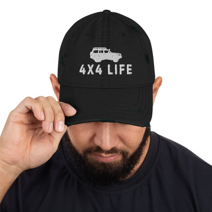 4x4 Life Distressed Hat