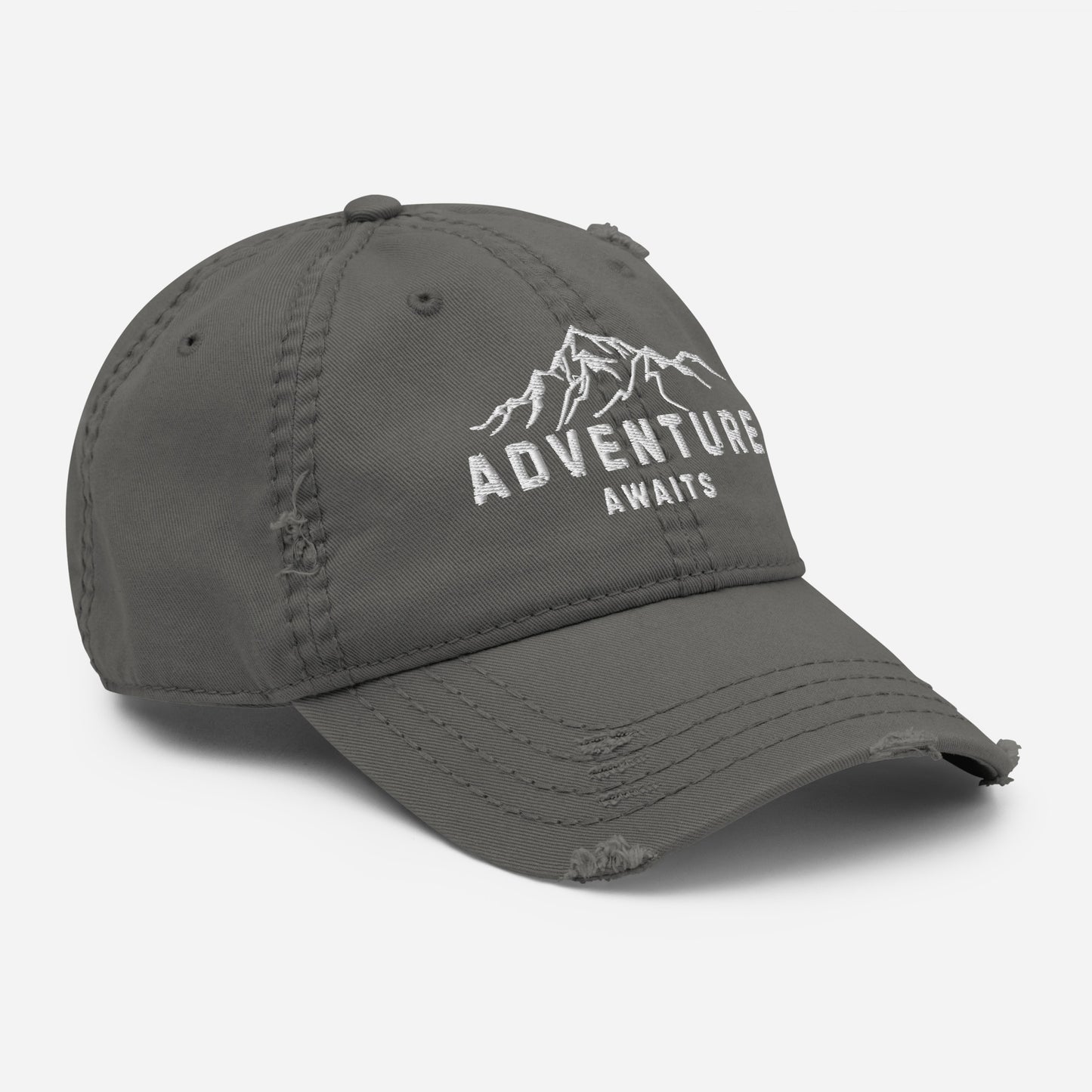 Adventure Awaits Mountain Distressed  Hat