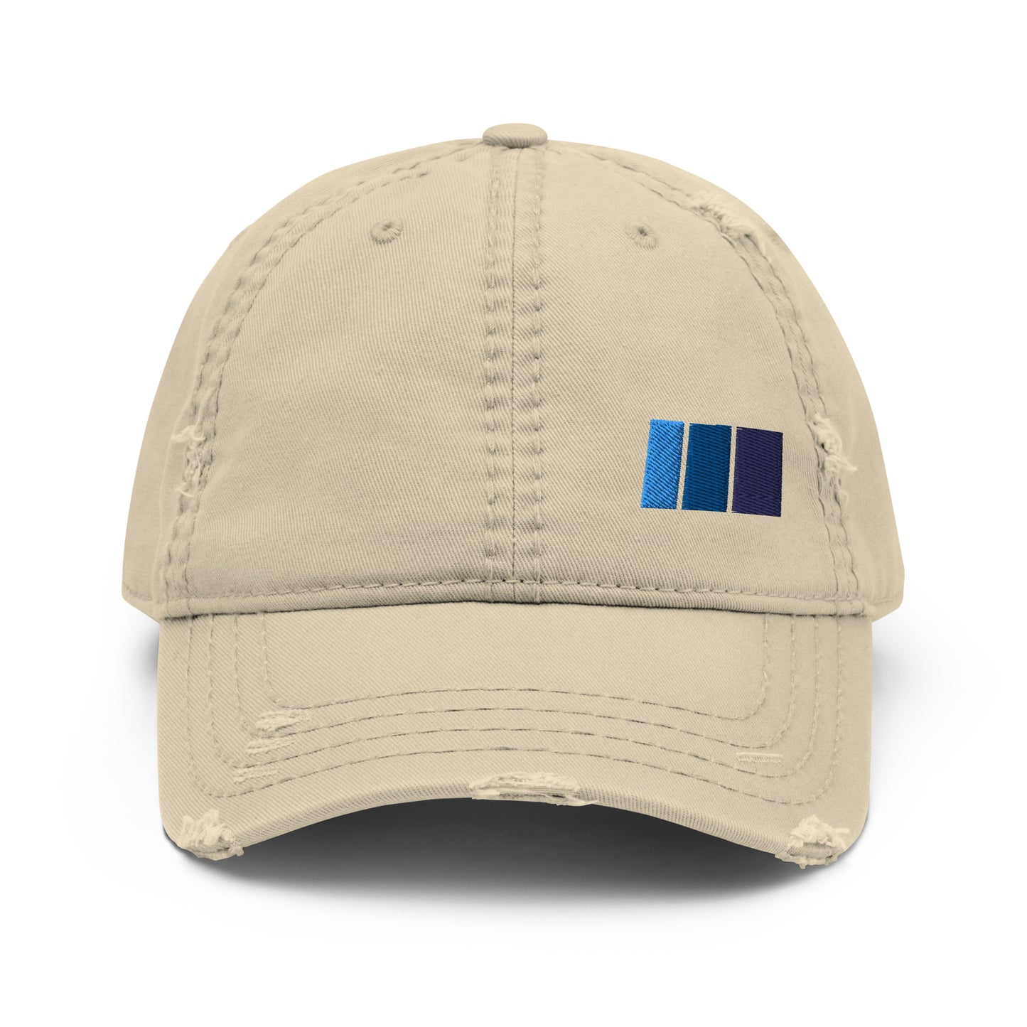 Distressed Retro Vintage Blue Toyota Racing Stripes Hat