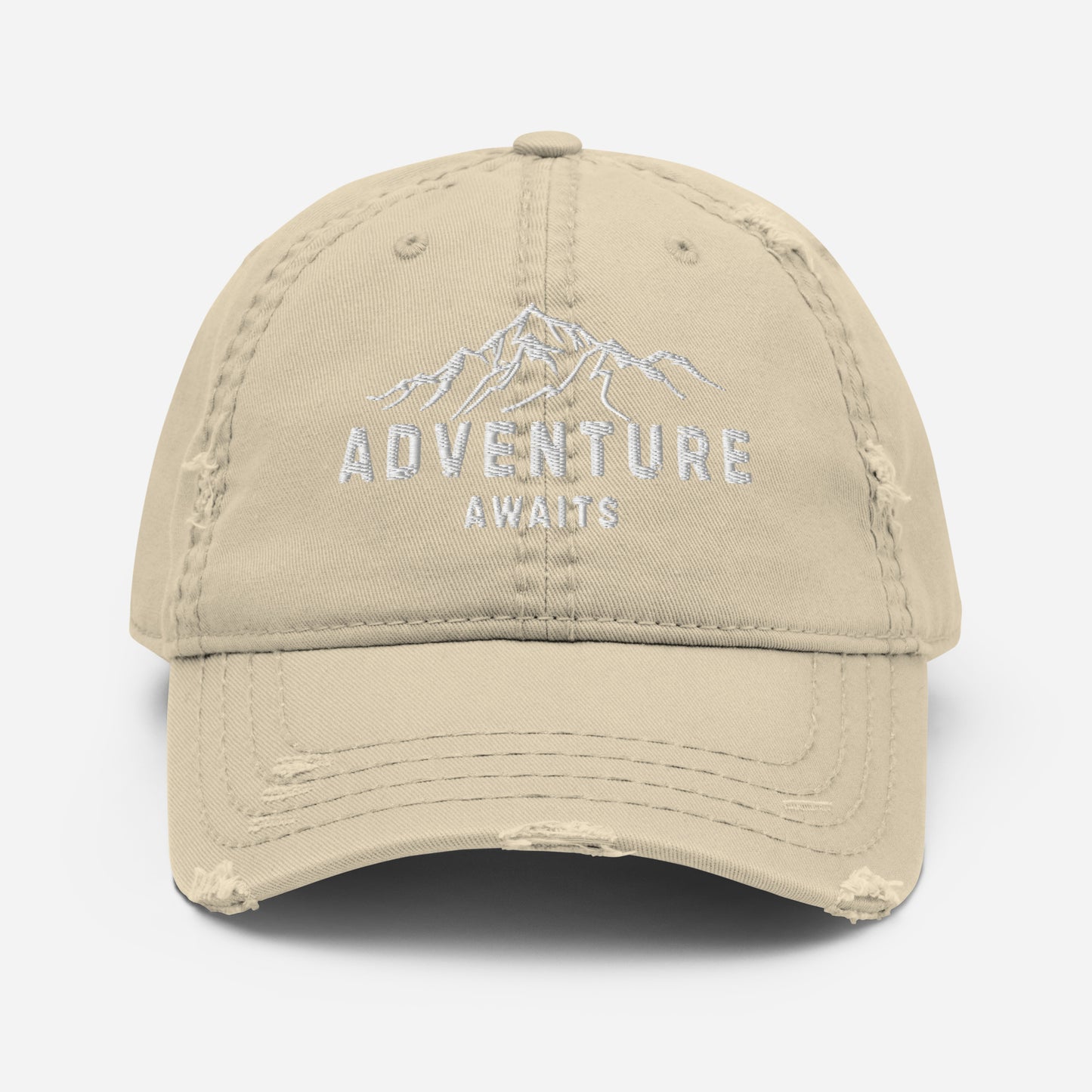 Adventure Awaits Mountain Distressed  Hat