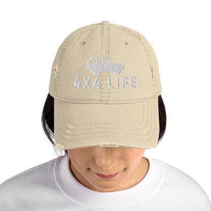 4x4 Life Distressed Hat