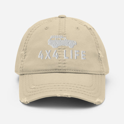 4x4 Life Distressed Hat