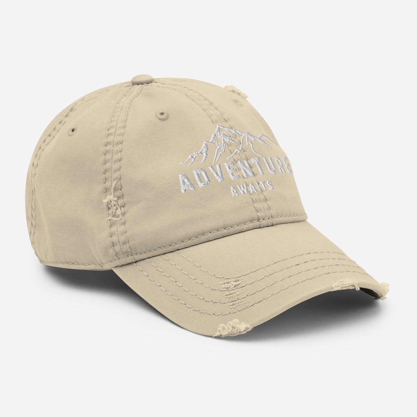 Adventure Awaits Mountain Distressed  Hat