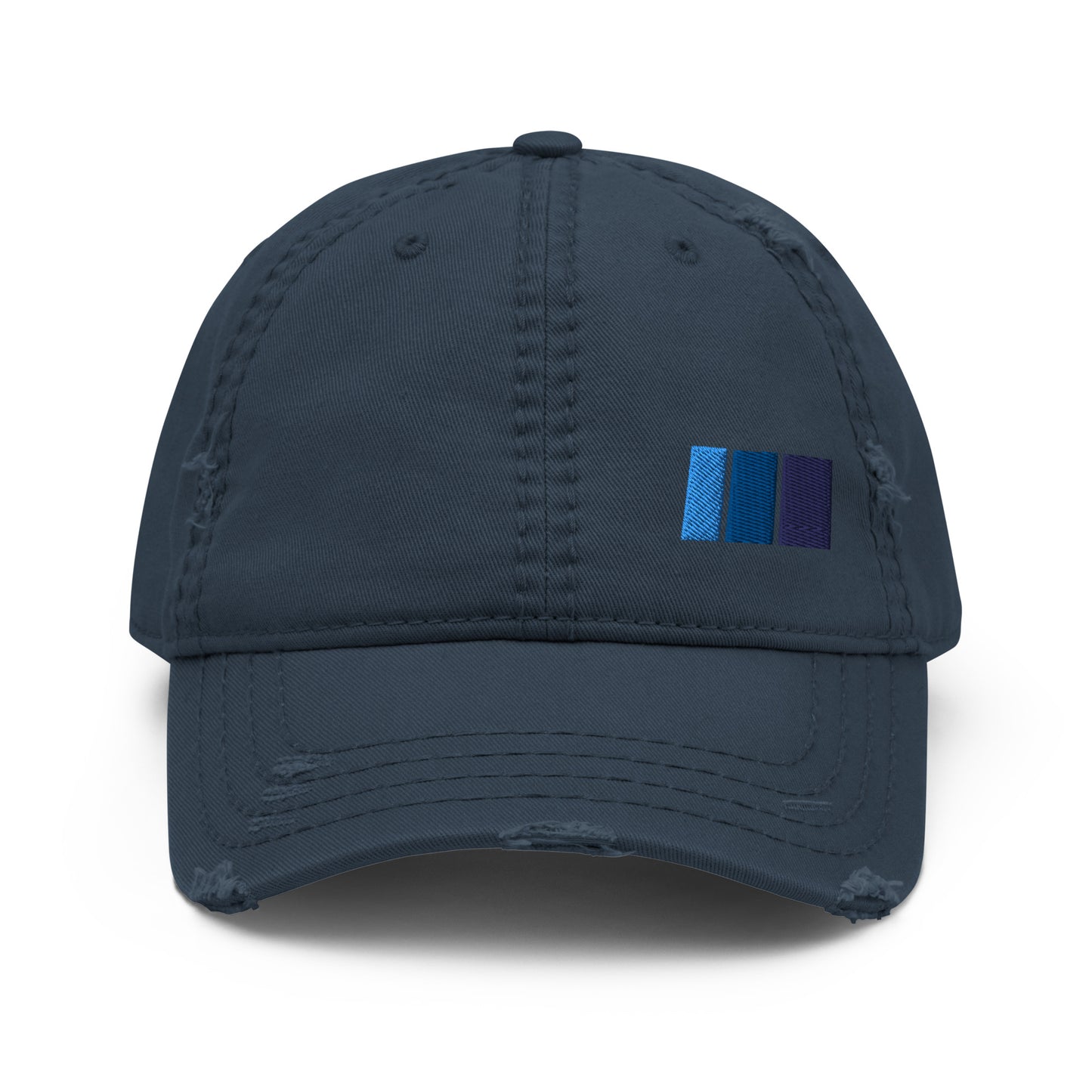 Distressed Retro Vintage Blue Toyota Racing Stripes Hat