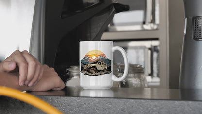 Vintage Land Cruiser Sunset Adventure Mug