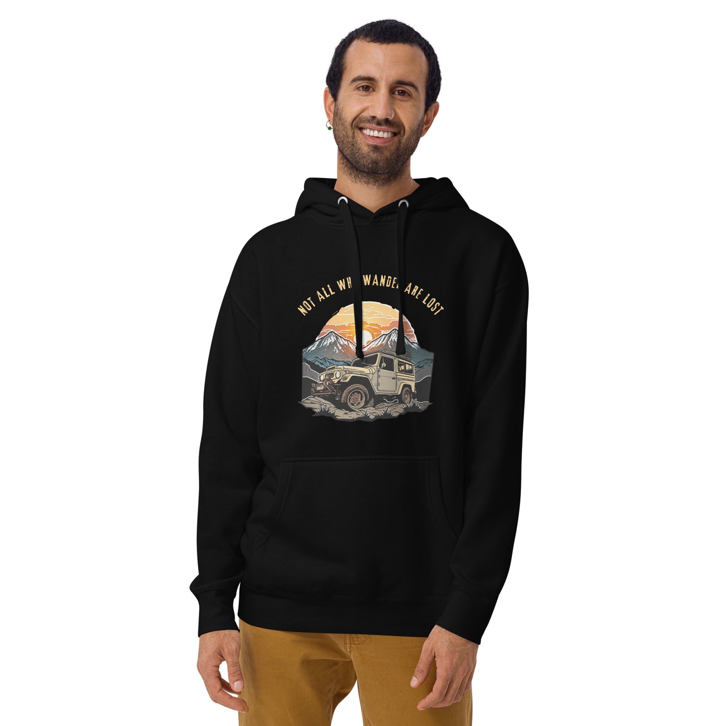 FJ40 Land Cruiser Hoodie - Not All Who Wander Are Lost